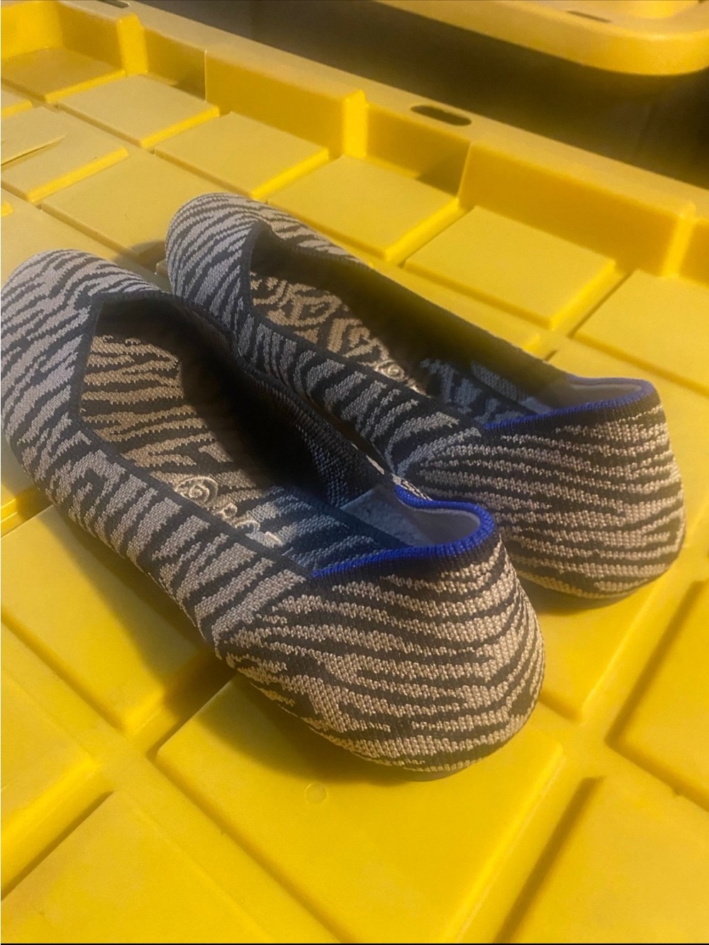 Rothy’s Women's Knit Zebra-Stripe Slip-On Flats